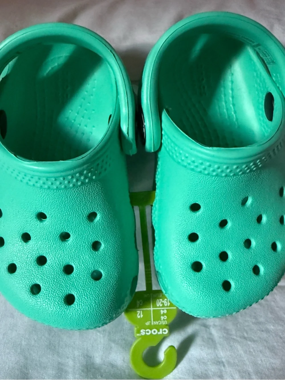 CROCS Kids Teal Green Slip-On Clog with Heel Strap